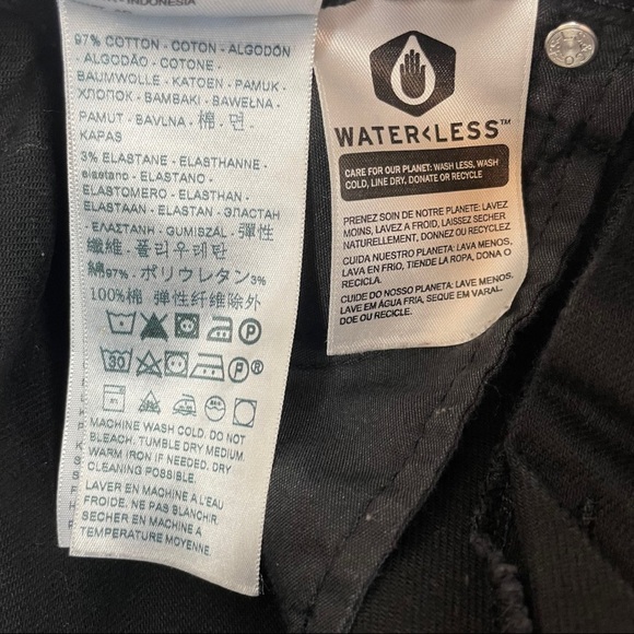 Levi’s 721 High Rise Skinny Distressed Black Jeans - Size 24 - Picture 4 of 10